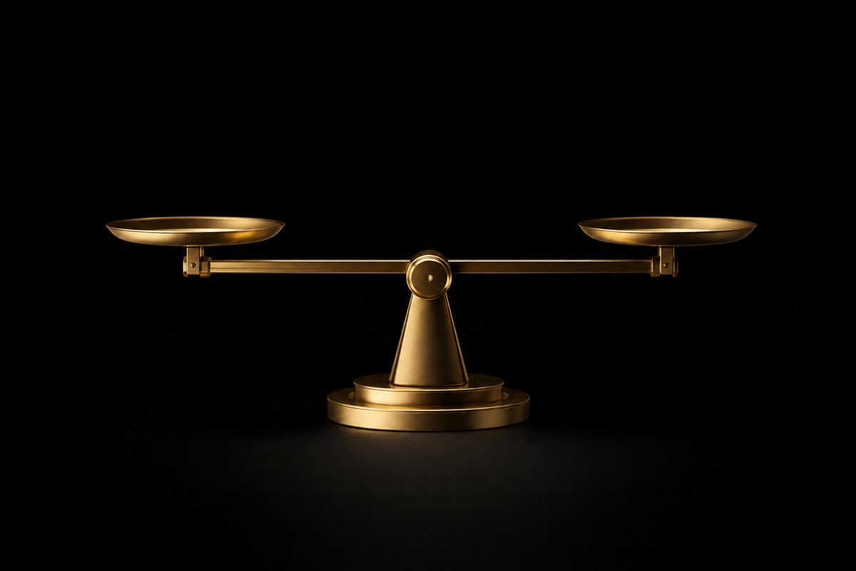 Barre dorée minimaliste évoquant une grille tarifaire premium