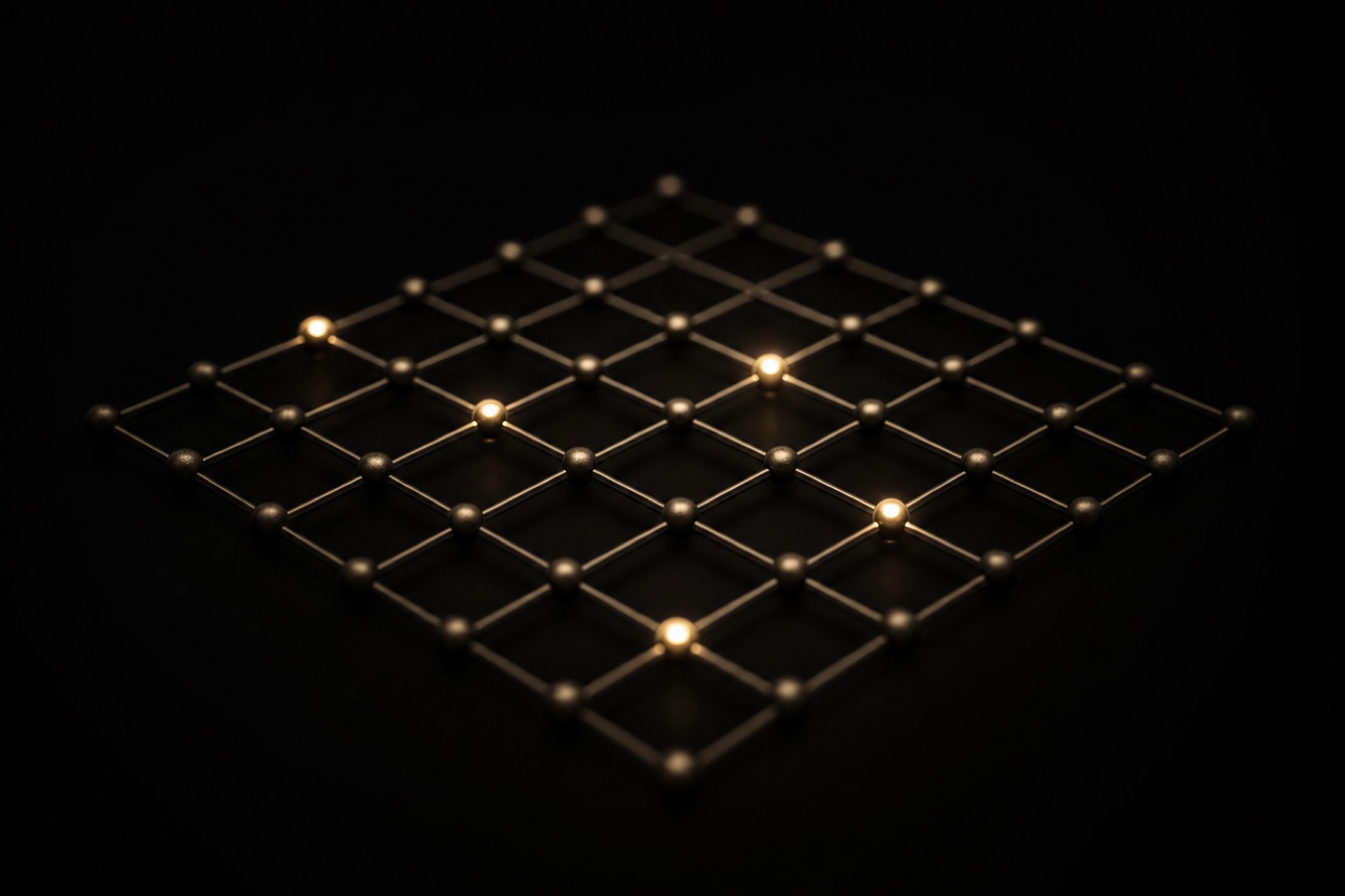 Grille sombre à nœuds dorés — matrice comparative des services juridiques