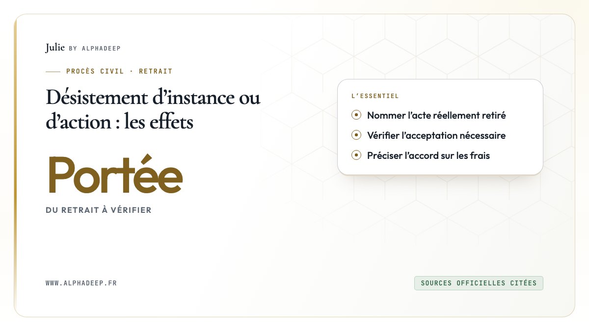 Comparaison des effets : instance, action, appel et opposition.