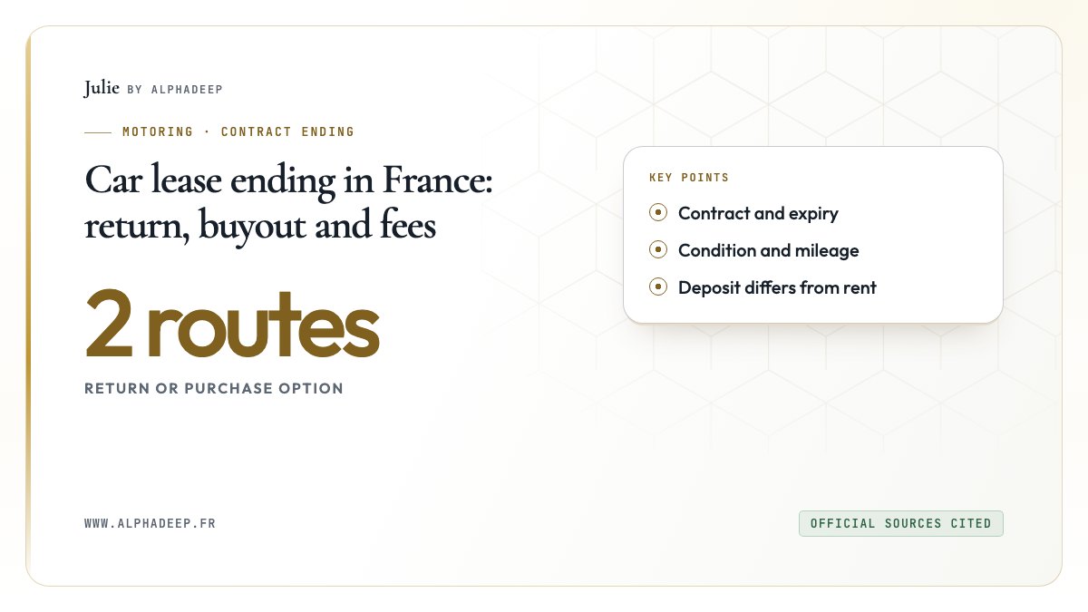 Car lease ending in France: return, buyout and fees: Contract and expiry, Condition and mileage, Deposit differs from rent