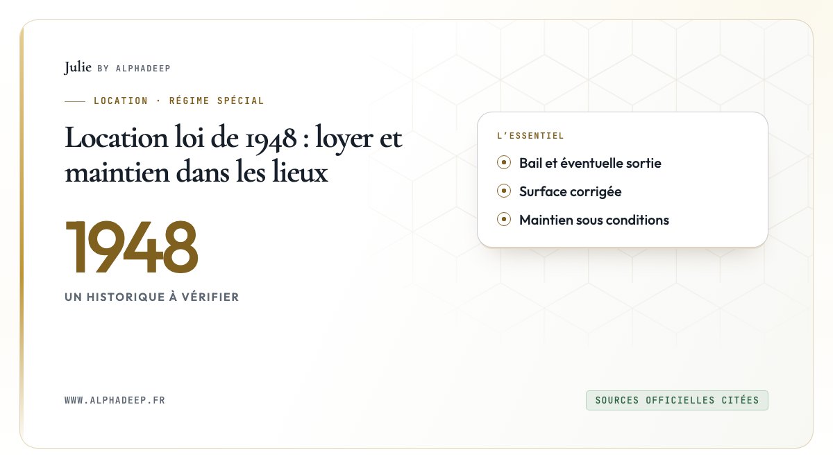 Location loi de 1948 : loyer et maintien dans les lieux: Bail et éventuelle sortie, Surface corrigée, Maintien sous conditions